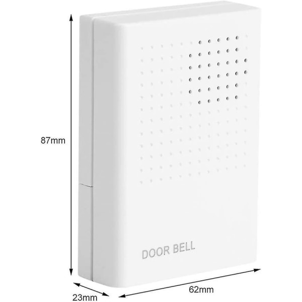 Kablet dørklokke Kompakt utvidbar veggmontert sikkerhetsklokke for hjemmet med hvitt volum