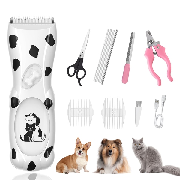 Kraftig Electrict Handy barbermaskinsett for kjæledyr, USB-ladbar