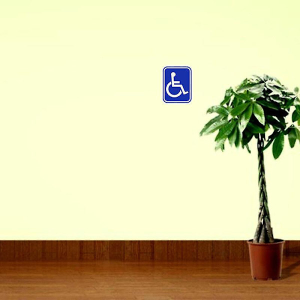 Handicap-klistermærker, pakke med 2 stk. til intern brug i bil, varevogn eller lastbil
