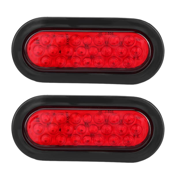 2 stk Tilhengerlys 22 LED Ovalt Sidelys Signallys Baklys HL J‑006