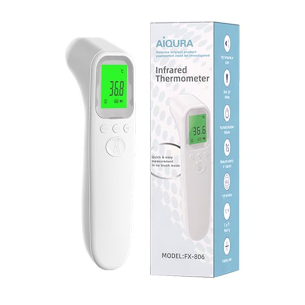 Berøringsfrit pandetermometer til voksne, infrarødt digitalt termometer til børn, berøringsfrit babytermometer, nøjagtig aflæsning med LCD-display