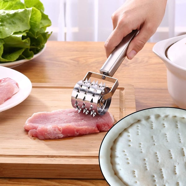 Köttmörningsverktyg Rullmörningsverktyg Rostfritt Stål Lös Kötthammare Köttmörningsklubba Diskmaskinsäker För Biff Fläskkött Nötkött Kyckling Lammkotletter