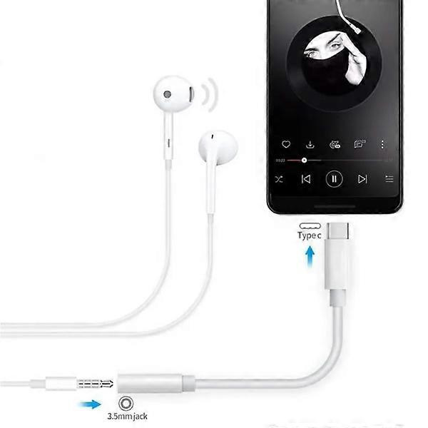 iPhone 15 USB-C til 3,5 mm-adapter - HVIT