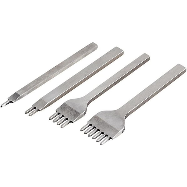 4mm 1/2/4/6 0,2-takket metal diamant snørebånd syning saks sæt diy læder hul punch læder håndværk værktøjssæt