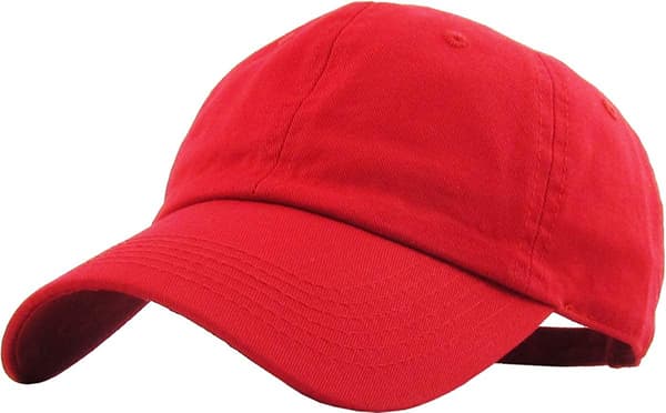 Original Klassisk Lavprofil Bomullscap Menn Kvinner Baseball C Red
