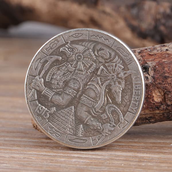 1913 Antik Koppar Silver Dollar Vintage Minnesmynt Samlarobjekt