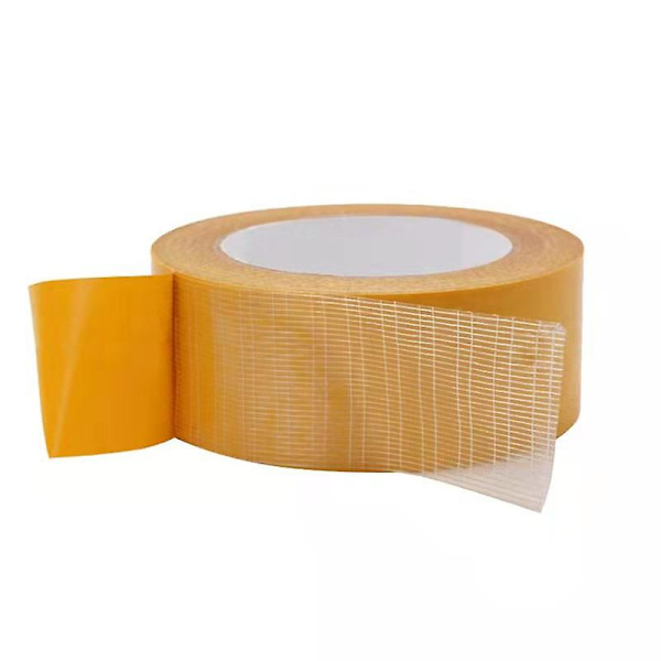 Høj Adhæsiv Styrke Mesh Dobbeltsidet Tape, Stærk Tape, Dobbeltsidet Monterings Tape Til Tæppe Kant Tætning (1 Styk, Gul)