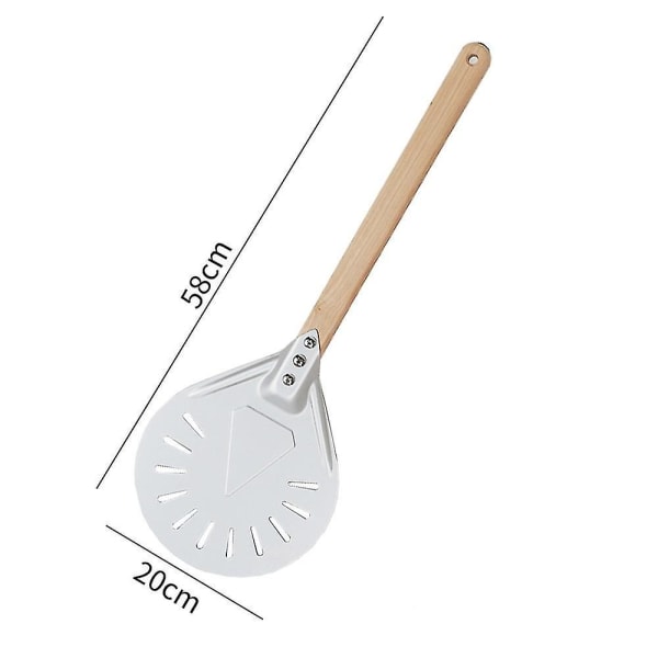 Kannettava Uuni Lapio 8 Tuuman Reikäinen Pizza Lapio 40cm Soikealla Puukahvalla