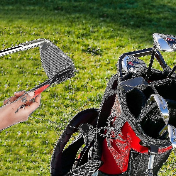 Golf Club Brush & Club Groove Cleaner Sisäänvedettävä vetoketjullinen karbiini