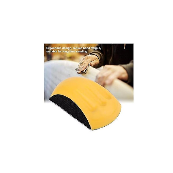 Sandsvamp för handpolering, Slipmaskinstillbehör Detaljslippapper Slipdisk Skrubbpoleringsverktyg Passar Trä Möbel (1st, Gul)