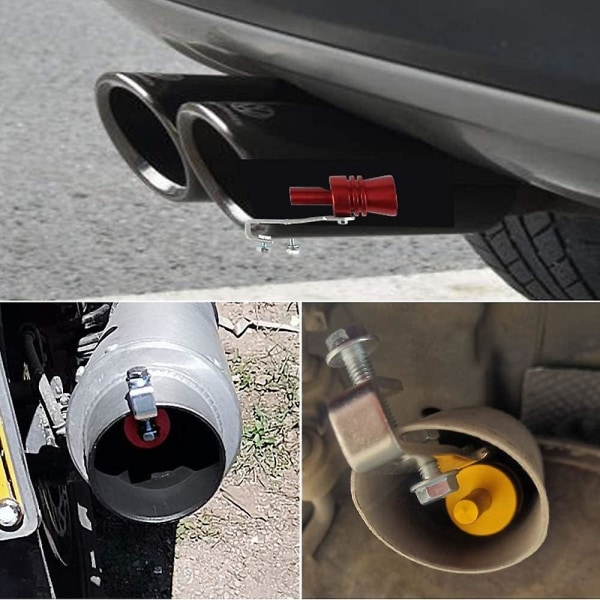 2 stk Turbo Fløjte, Turbo Fløjte Udstødningsrør Bov Blow-off Simulator Ventil Aluminium, Bil Turbo Lyd Udstødningsfløjte Rør Udstødnings Blow-off Ventil Sim
