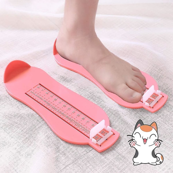 Lilyme lasten jalkamittauslaite aikuisten jalkojen mittauslaite kenkälaskin vaaleanpunainen