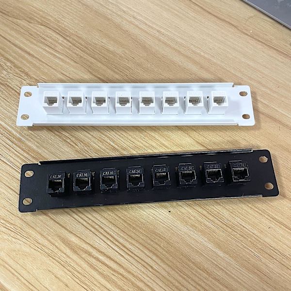 Veggmontert / rackmontert 1u Ethernet Patch Panel Punch Down Block for Cat5e-kabling