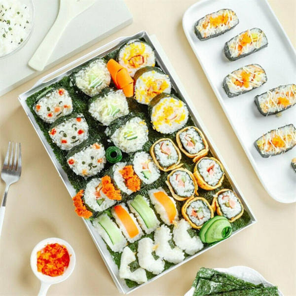 Sushi Maker Risform Japanse Kageform Multifunktionel Form Sushi Lavningssæt Kvadratisk Sushi Form B