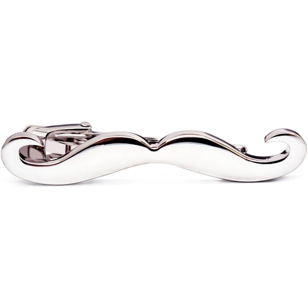 Herre/Gutt Mustache Skjegg Slipsklips Bar for Skinny Smal Størrelse/Normal Størrelse Slips Rustfritt Stål for Business Bryllupsgave Silver 5.6cm