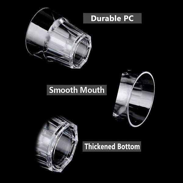 6-pack Transparenta Akryl Glas, Tumlare Diskmaskinsäkra BPA-fria