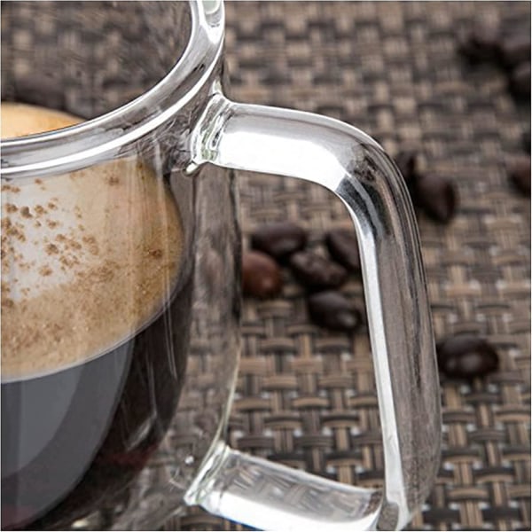 Dobbeltvægglas, borosilikatglas, te, kaffe, 250ml