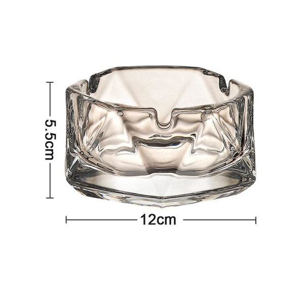 Glass Ashtray, Cigarettes Ashtray Holder Home Office Desktop Tabletop Decoration