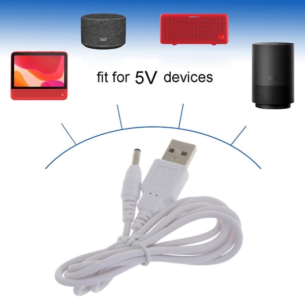 Oppgradert ladeledning usb til 3,5 mm x 1,35 mm 5v adapter Støtte kun 5v