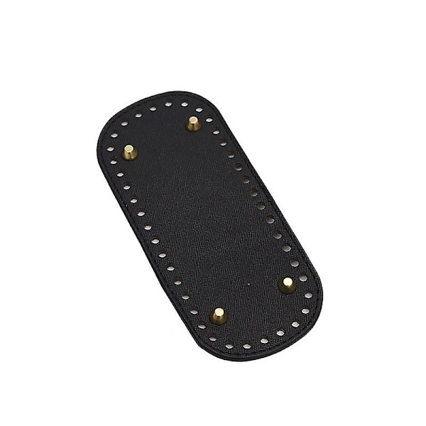 Taskebund For Hæklet Taske Pudebund PU Læder Taskebund Til Strikning Taske Håndtaske DIY Skulder Crossbody Tasker Tilbehør (4stk, Sort)