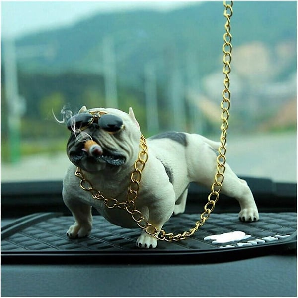 Bildekoration Hot Bully Pitbull Hund Bilinredning Instrumentbräda Ornament Mode Rolig Söt Hemdekoration Biltillbehör Utan Bas (färg Nam