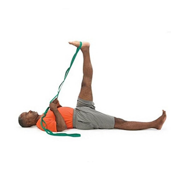 Stretchstropp med løkker for fysioterapi, fleksibilitet. Ikke-elastisk bånd for yoga, pilates.