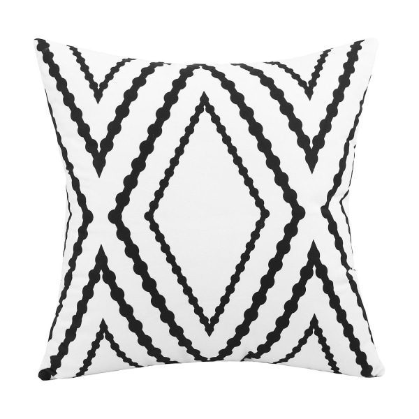 Boho Aztec Polyester Blend Firkantet Dekorativ Pudebetræk Hvid