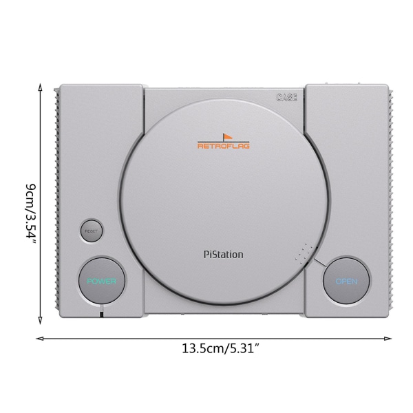 Pi Station för Case Pistation Housing med återställningsknapp för Raspberry Pi 4