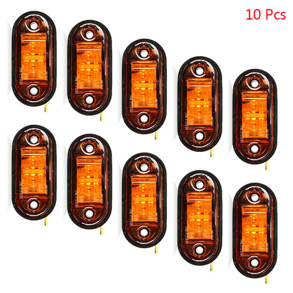 10 stk varsellys LED diode lampe tilhenger lastebil LED sidemarkør-FX-gul