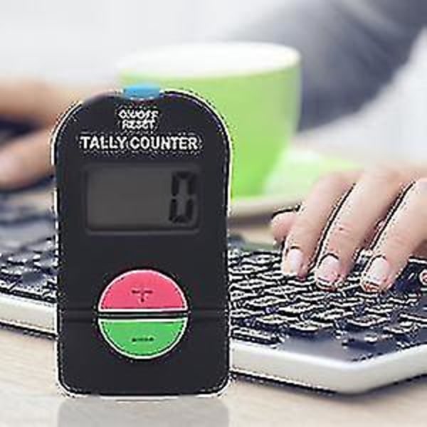 2 st Elektroniska Räknare, Digital Handräknare Elektronisk Manuell Klicka Med Snodd Lägg Till Subtrahera Modell