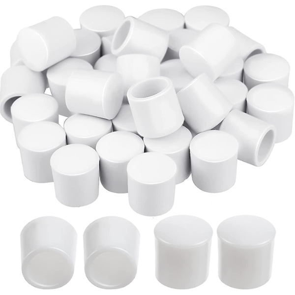 Dørstopp Bumper Tips 0,39 Tommer Dør Gummi Stopp Bumper Utskifting Stopper Tips Hetter For Dør Og Veggbeskyttelse, Hvit (40 Stykker)