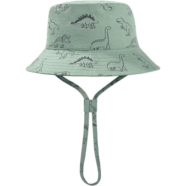 Baby Solhat Toddler Solbeskyttelse Hat til Baby Drenge Piger Børn Sommer Spand Hat UPF 50+ Foldbar Strand Cap med Justerbar Hage Rem og Bred Bri Green 36 Months