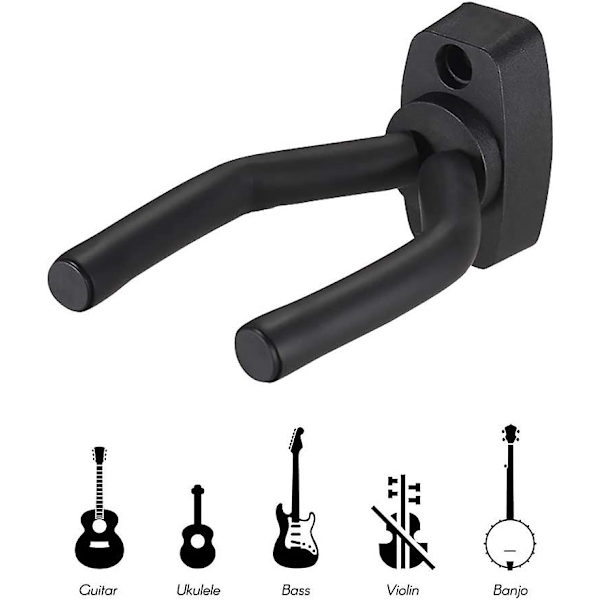 Gitarrhållare Vägg Hängare Hook Håll Montera Set Av Crday 2 Ukulele Rack Fäste Display