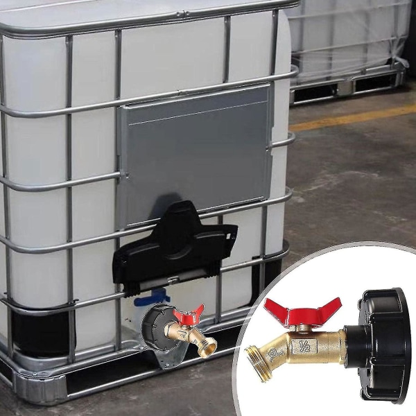 IBC Tank-anslutningskranadapter Tankkran Avloppstankadapter För IBC Tankadapter 1/2&quot; Kranutloppsanslutning Ventilkran Trädgårdsslanganslutning