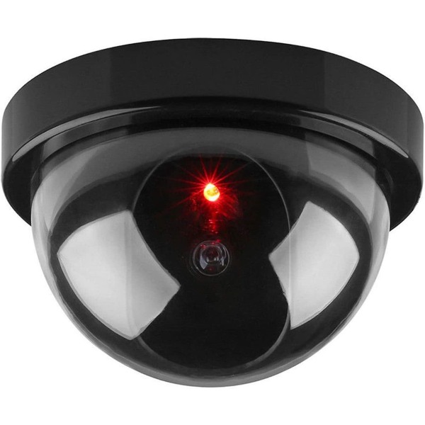 Falsk CCTV-säkerhetskamera 1st simuleringskamera Falsk dummy övervakningssäkerhetskamera blinkar rött ljus