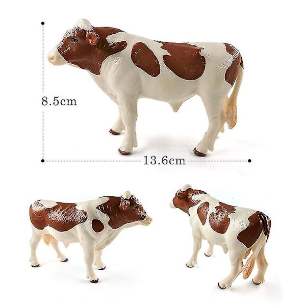 Ny Kosimuleringsgård Nötkreatur Ox Tjur Djurmodell Actionfigur Heminredning Pojke Flicka Present Till Barn Pedagogisk Leksak För Barn, Nötkreatur -d