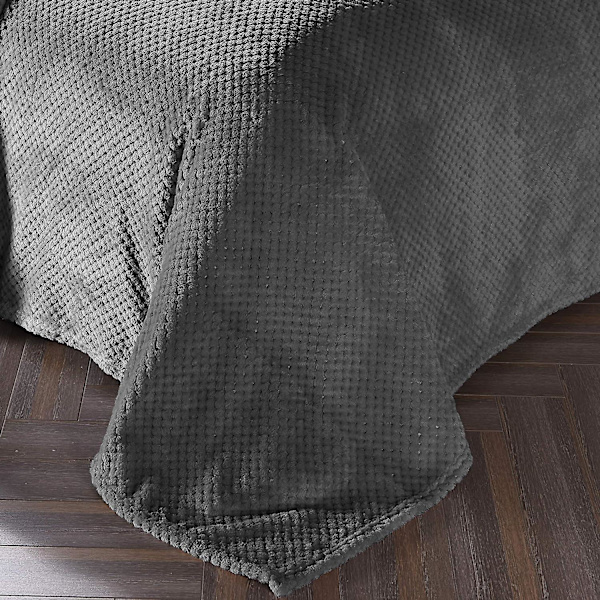 Flannel Tæppe, 167x228 Cm Blødt Sofa Tæppe, Waffle Fleece Tæpper Til Sofa, Baby Blå Tæppe