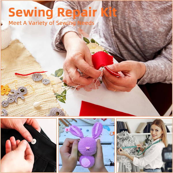 2 kpl Mini Matkatikkauspakkaus, Kannettava Tikkauspakkaus Taitettavalla Kotelolla Kotimatkailijoille, Aloittelijaystävällinen Hätätilanteen Tikkauskorjauspakkaus DIY-Tikkausvarusteet