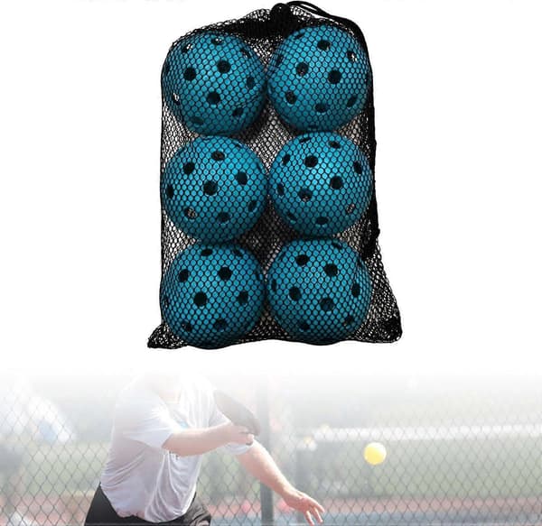 6-pack utomhus pickleballbollar 40-hål för paddelspel utomhusbruk