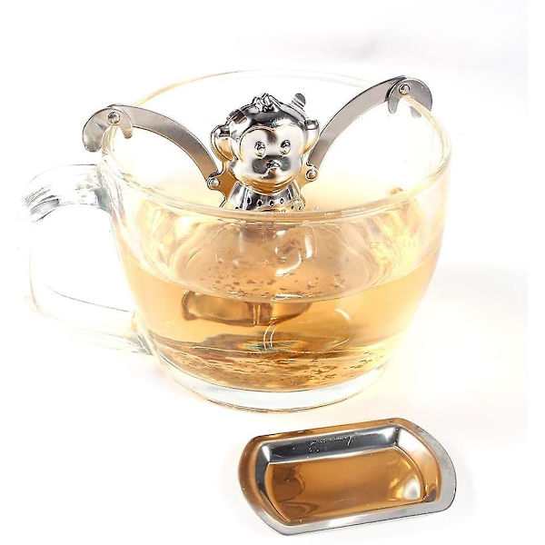 Fødevaresikker 8/20 rustfrit stål løs blad te-infuser. Sød dyreformet infuser. Urte
