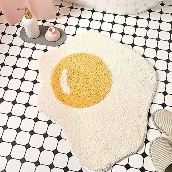 Badrumsmatta med äggdesign, halkfri, söt, entrématta, matta för kök, sovrum, golvmatta
