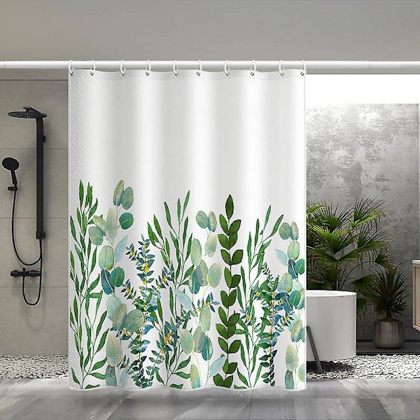 Muldsikker Bruseforhæng 180x200cm, Maskinvaskbart Bruseforhæng, Boheme Stil Polyester Bruseforhæng (180_x_200_cm)