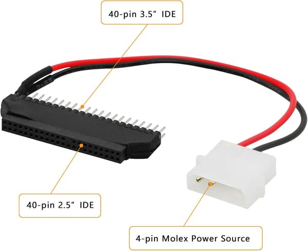 2,5 til 3,5 IDE-adapter, bærbar 2,5-tommer til stationær 3,5-tommer IDE-harddiskadapterkonverter, 5 stk.