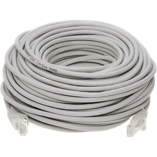 20m Grå Snagless Cat6 Ethernet Kabel Netværk Højhastigheds Patchledning Kompatibel Med Router, Modem, Smart TV, PV, Bærbar & Konsol