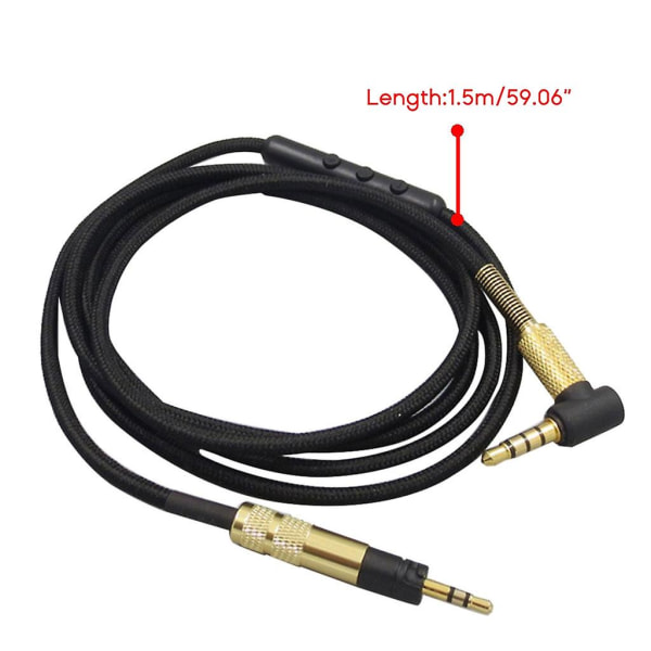 Universal 3,5 mm til 2,5 mm jack lydkabel for stille komfort Qc25 Qc35 Soundtrue