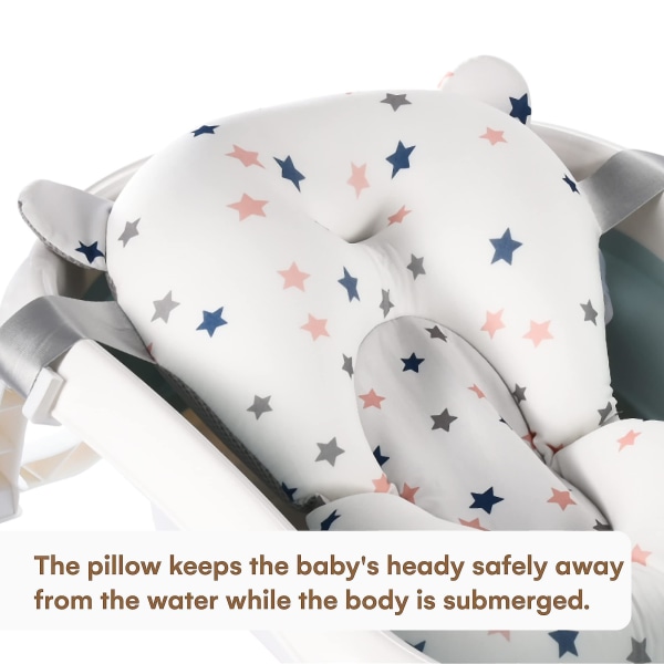 Setepute til babybadekar, Badepute for babyvask Badesetestøtte, støttematte for nyfødt badepute Flytende badekarpute