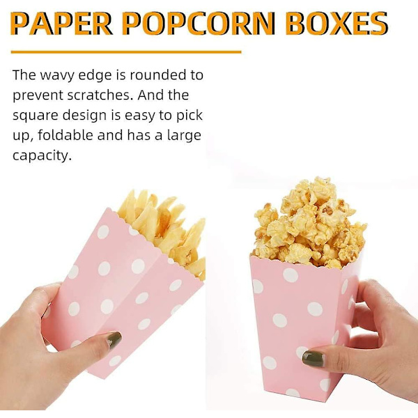 20-pack Popcornpapper Popcornpåsar - Popcornaskar - För Partysnacks, Godis