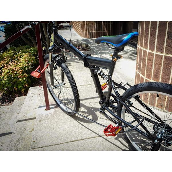 Kædelåse, Cykelkabellåse, Sikkerhedskabler, Vinylflettet Ståltråd Forseglede Ender med Løkker, til Cykler, Motorcykler, Skibe, Stiger, Døre,