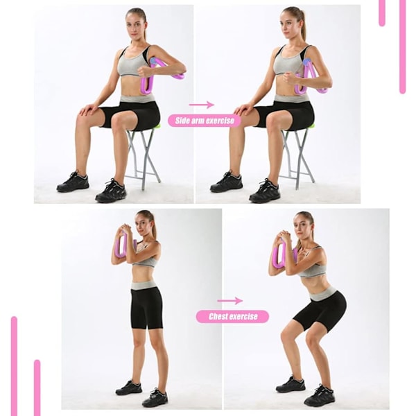 Lårtrainer för Inre Lår, Lårträningsutrustning för Hemmagym Yoga Sport Viktminskning 1 st pink