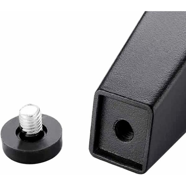 Set med 4 möbelben, justerbara triangulära möbelben i aluminiumlegering, köksmöbelben, lätta att installera, vacker design, svart och vit